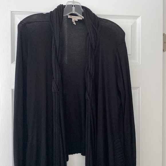 BCBGeneration Black Braided Cardigan Large - Picture 2 of 8